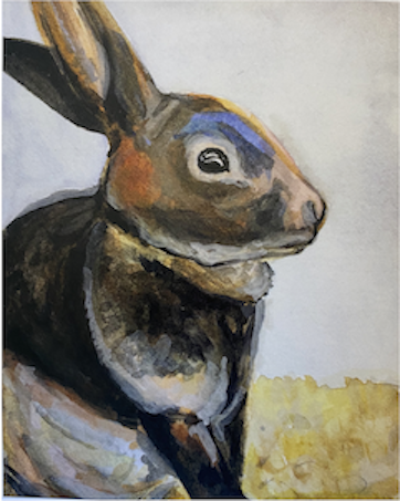 Painting of a bunny rabbit by Deborah Grieder